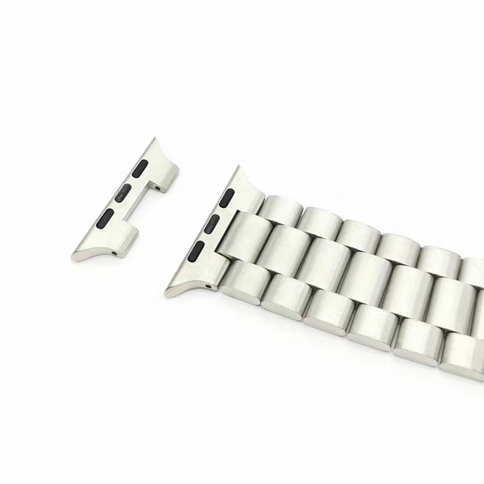 适用于苹果手表的钢带连接器 · 牛角款
Metal Bracelet Adapter — Horn Style, Compatible with Apple Watch装配示意
适用于苹果手表的钢带连接器 · 牛角款
Metal Bracelet Adapter — Horn Style, Compatible with Apple Watch assembly example