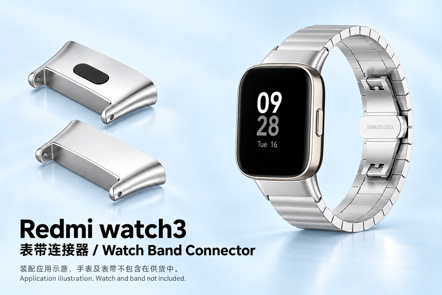 适用于Redmi watch3
Connector Compatible with Redmi watch3 — 应用效果与连接器展示
application and connector views