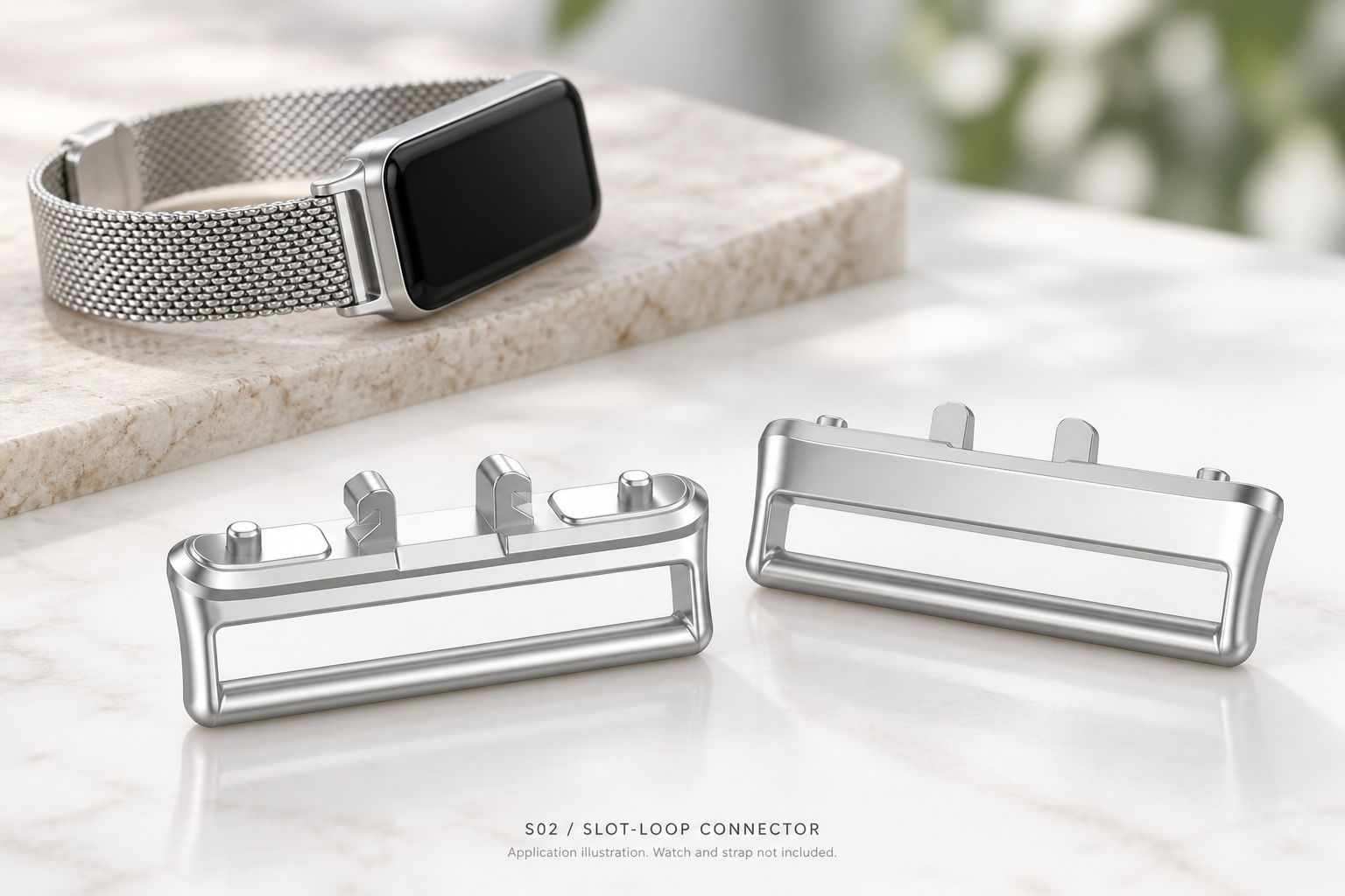 适用于三星FIT3中粒连接器
Slot-loop Connector Compatible with Samsung FIT3 — 应用示意与连接器特写
application illustration and connector close-up