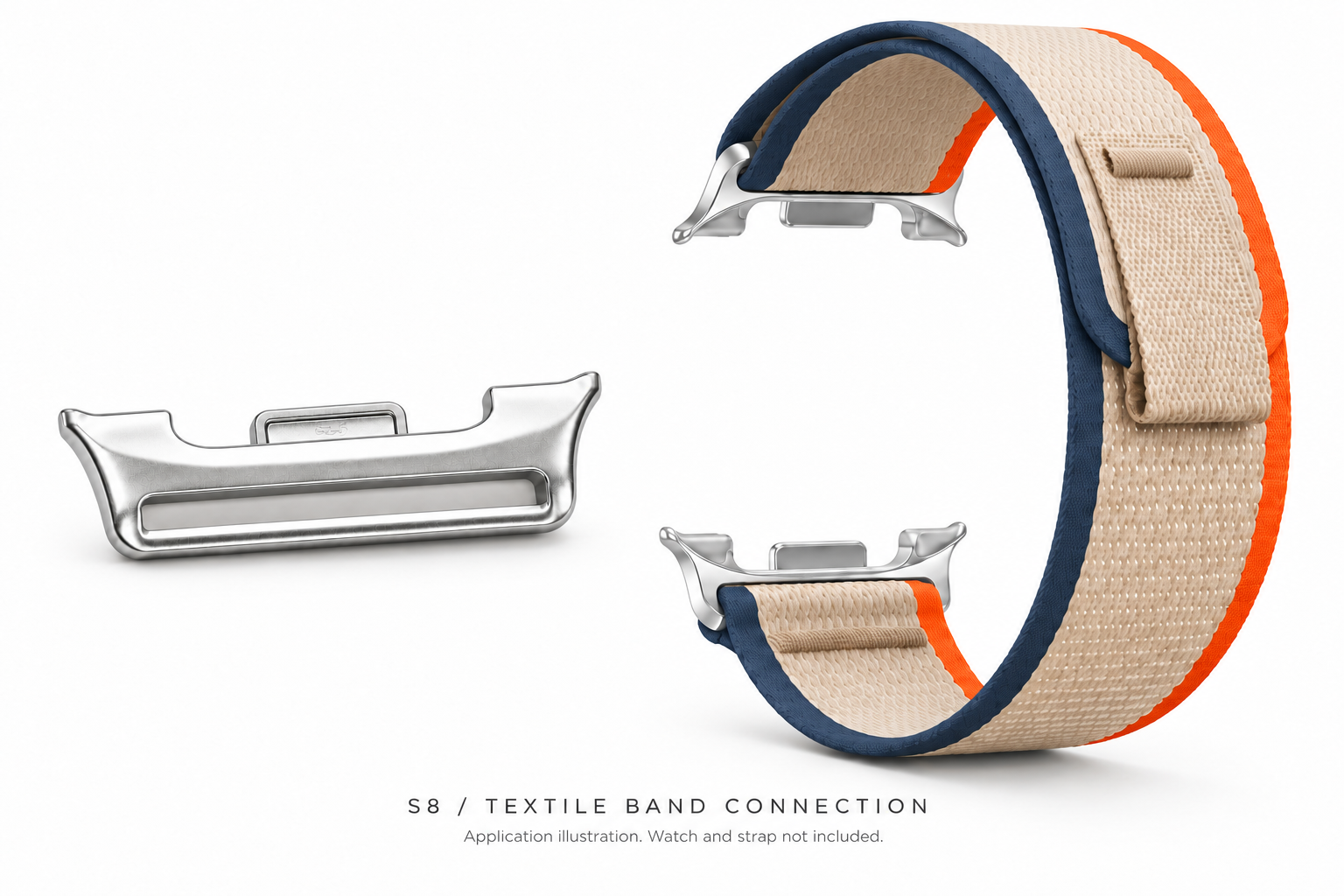 适用于三星8中粒款连接器
Slot-loop Connector Compatible with Samsung 8 — 应用示意与连接器特写
application illustration and connector close-up